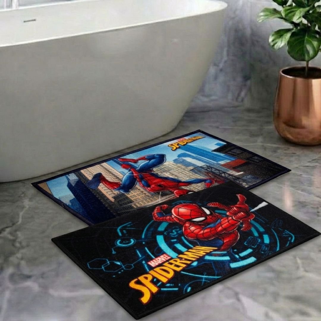 Marvel Spiderman Kids Bathmat Combo - Pack of 2 by Athom Living - Athom Living