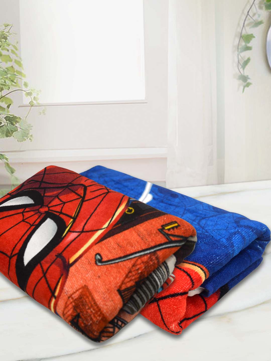 Marvel Spiderman "Spider - Power" Kids Bath Towel Combo - Pack of 2 by Athom Living - Athom Living