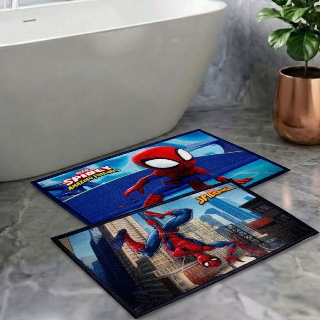 Marvel Spiderman & Spidey Amazing Freinds Kids Bathmat Combo - Pack of 2 by Athom Living - Athom Living