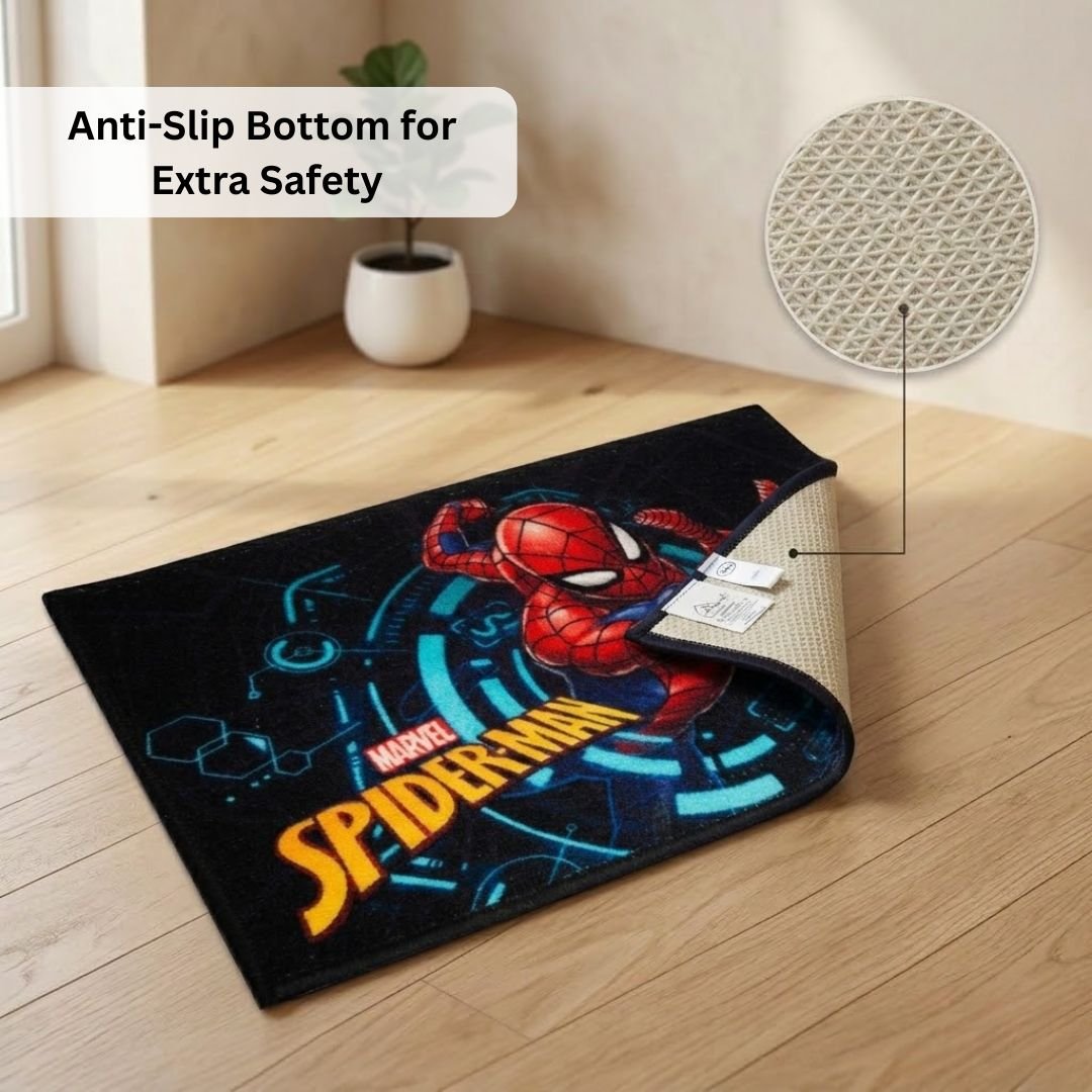 Marvel Spiderman "Swing into action" Anti - Slip Kids Bathmat by Athom Living - Athom Living