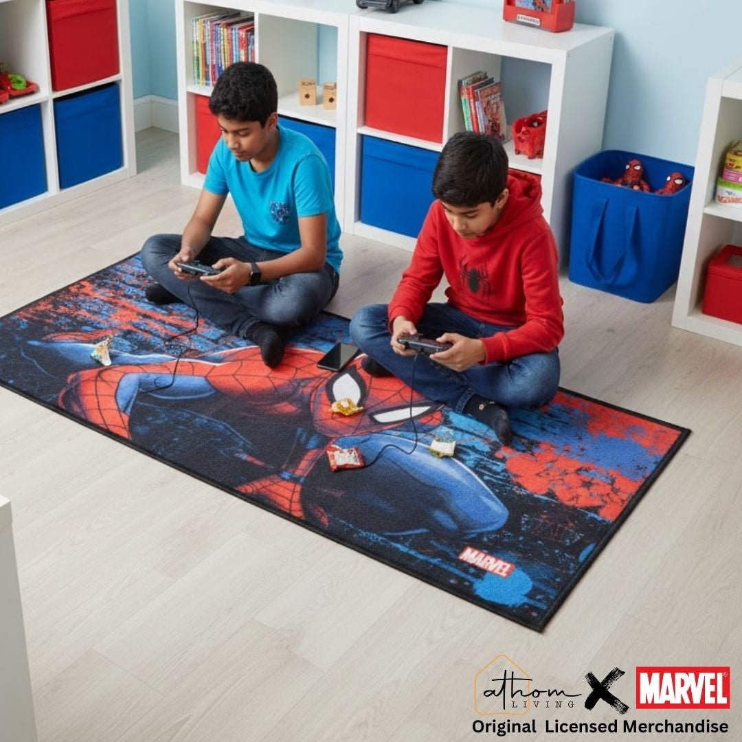 Marvel Spiderman Themed Kids Runner Carpet(60x140 cm) by Athom Living - Athom Living
