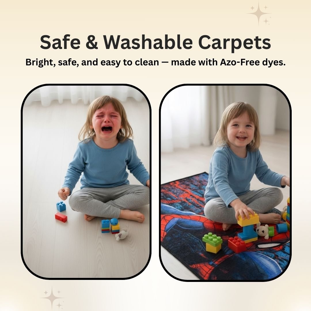 Marvel Spiderman Themed Kids Runner Carpet(60x140 cm) by Athom Living - Athom Living