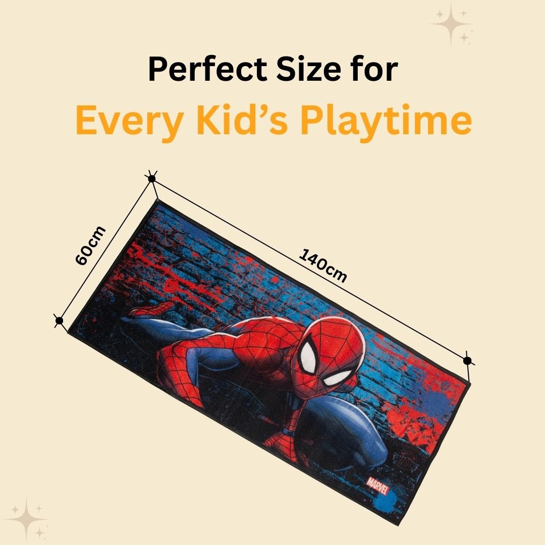 Marvel Spiderman Themed Kids Runner Carpet(60x140 cm) by Athom Living - Athom Living