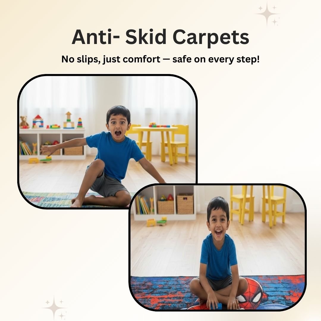 Marvel Spiderman Themed Kids Runner Carpet(60x140 cm) by Athom Living - Athom Living