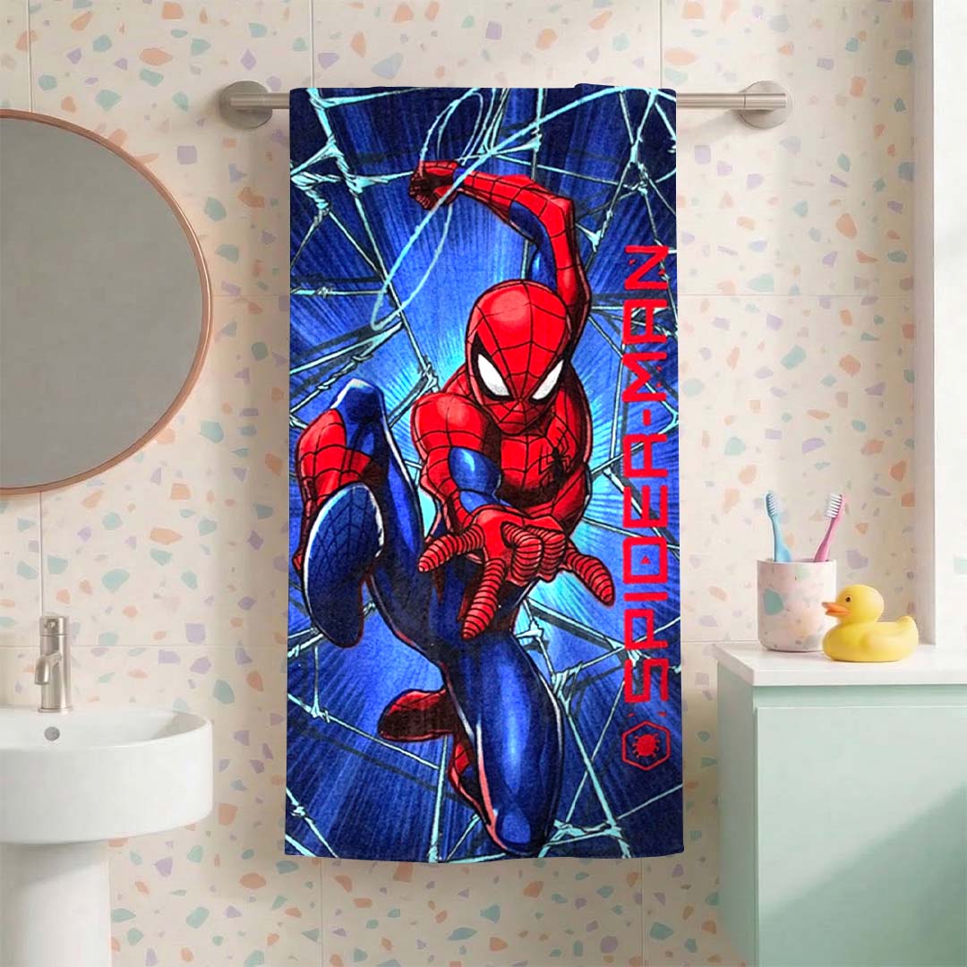 Marvel Spiderman 'Web - Slinger' Kids Hooded Towel and Bath Towel Combo by Athom Living - Athom Living