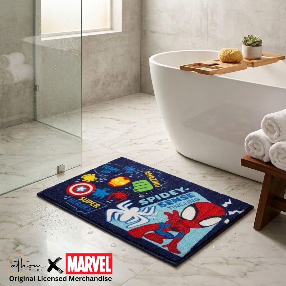 Marvel "Spidey - Sense Tingling" Anti - Slip Kids Bathmat by Athom Living - Athom Living