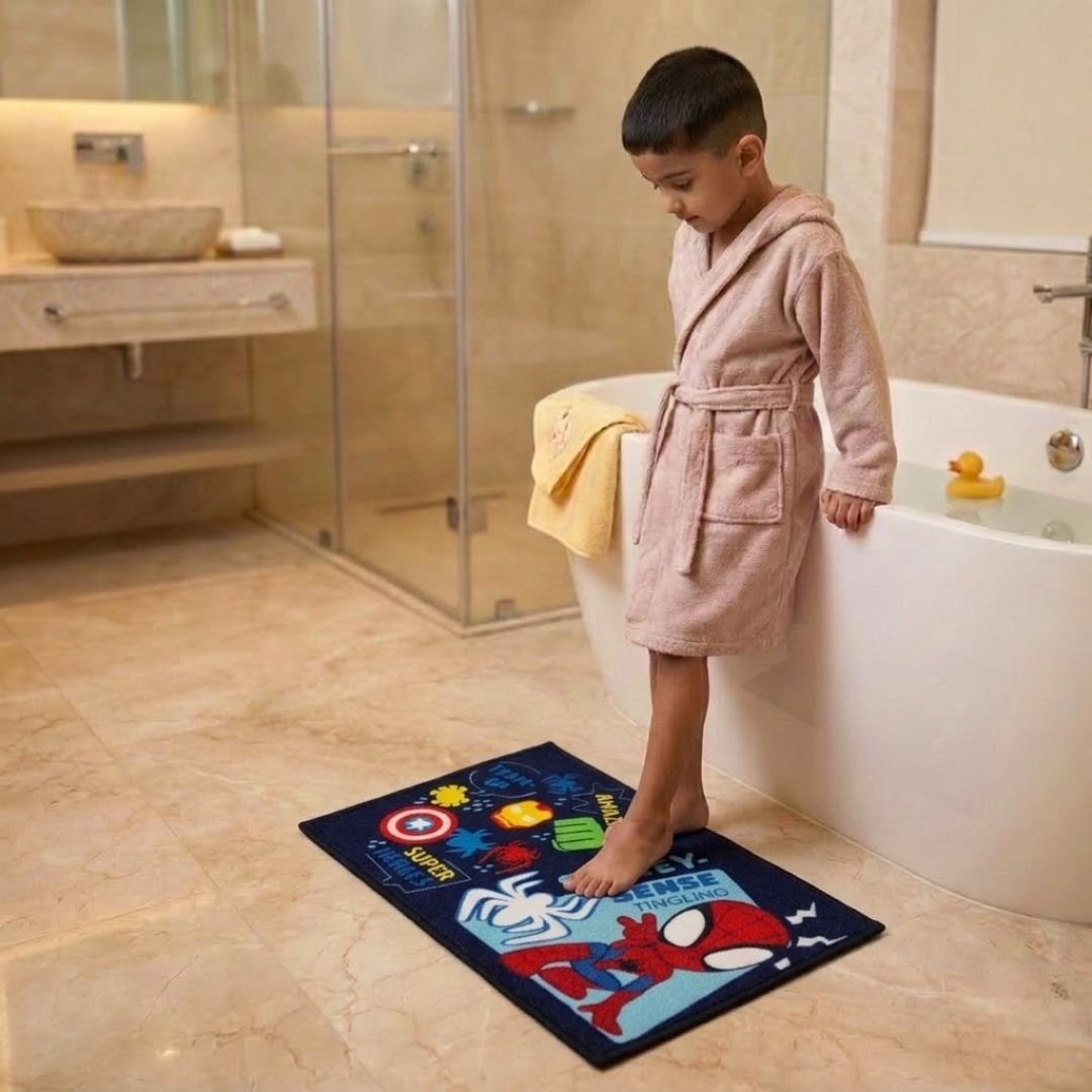 Marvel "Spidey - Sense Tingling" Anti - Slip Kids Bathmat by Athom Living - Athom Living