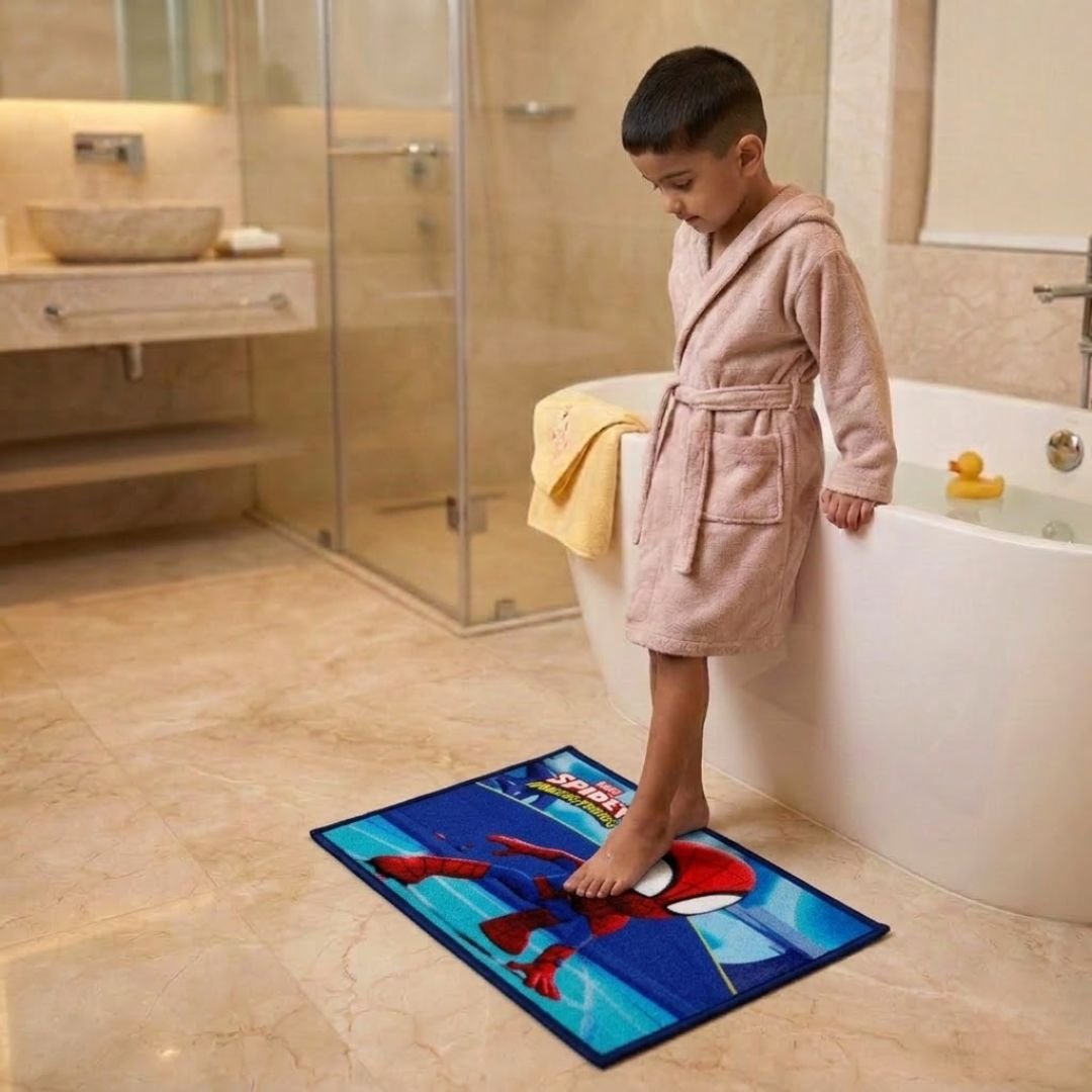 Marvel Spidey - Sense Tingling & Spidey Amazing Freinds Kids Bathmat Combo - Pack of 2 by Athom Living - Athom Living