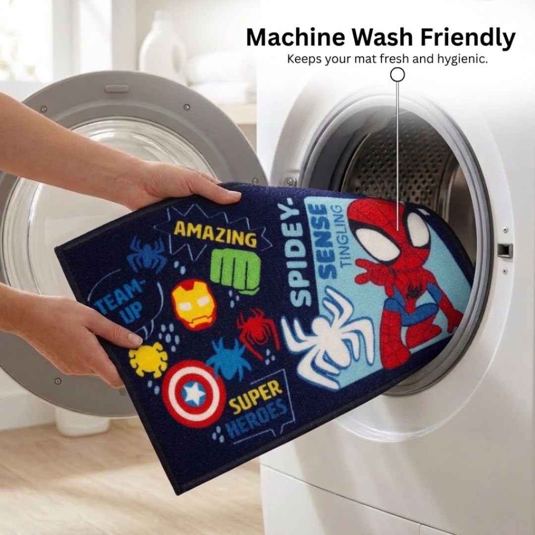 Marvel Spidey - Sense Tingling & Spidey Amazing Freinds Kids Bathmat Combo - Pack of 2 by Athom Living - Athom Living