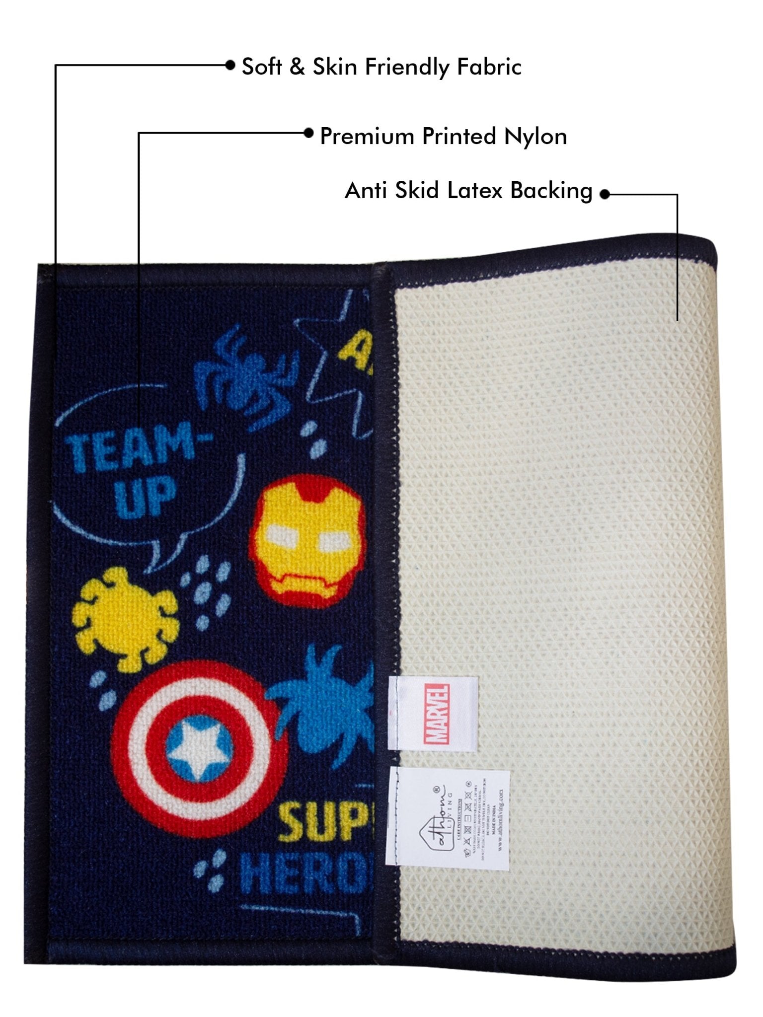 Marvel Spidey - Sense Tingling & Spidey Amazing Freinds Kids Bathmat Combo - Pack of 2 by Athom Living - Athom Living
