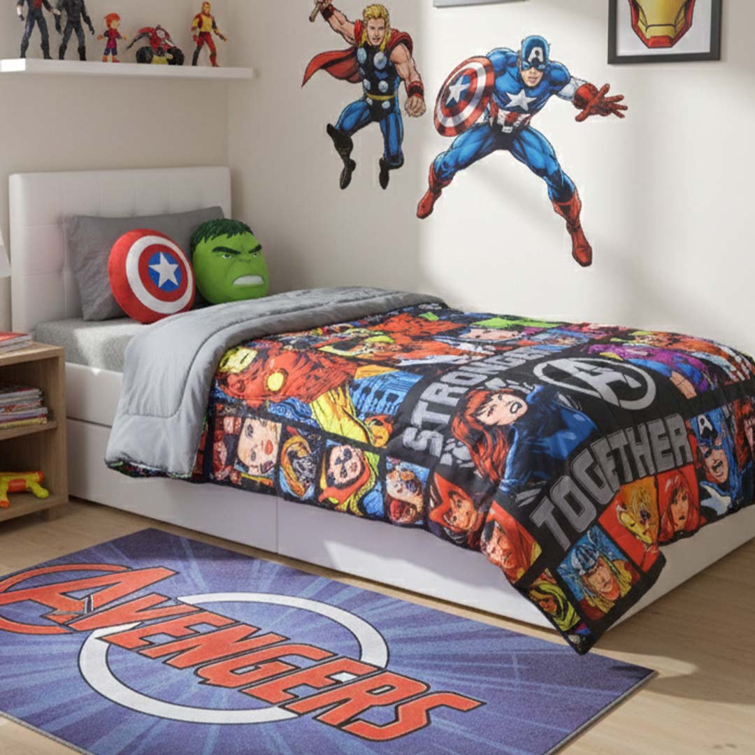 Marvel Superhero Kids Comforter – Single – "Stronger Together" by Athom Living - Athom Living