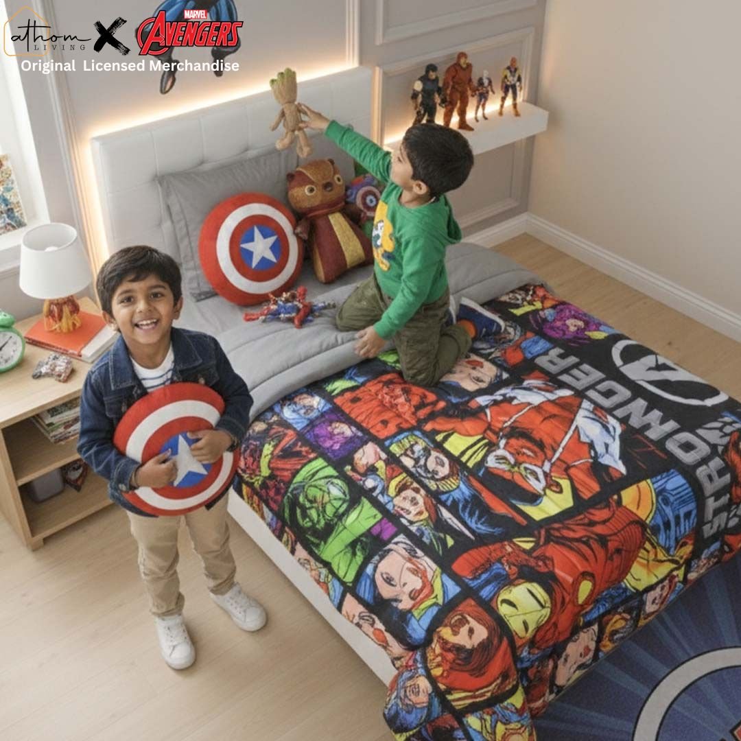 Marvel Superhero Kids Comforter – Single – "Stronger Together" by Athom Living - Athom Living