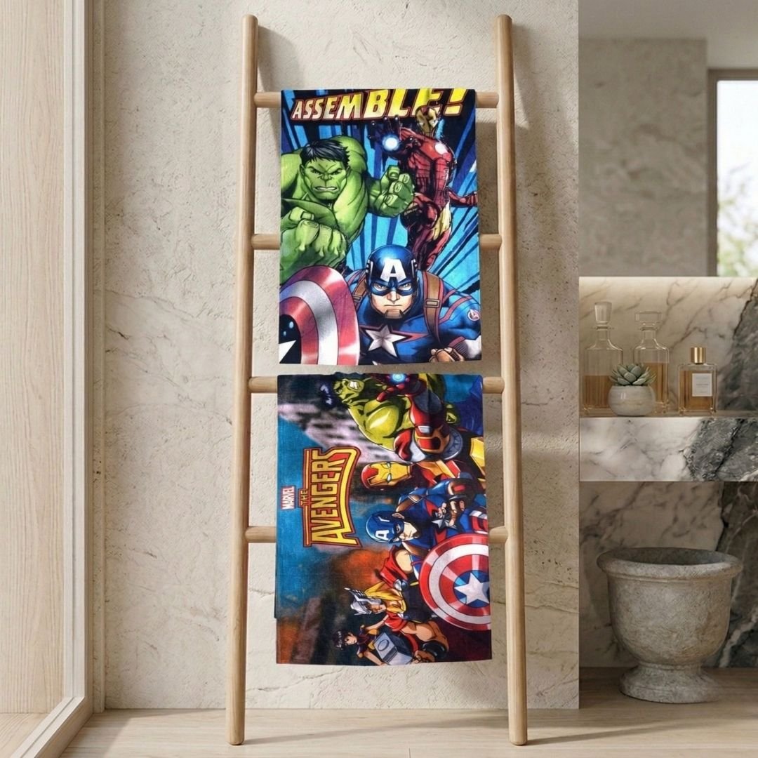 Marvel "The Avengers Assemble!" Kids Bath Towel Combo - Pack of 2 by Athom living - Athom Living