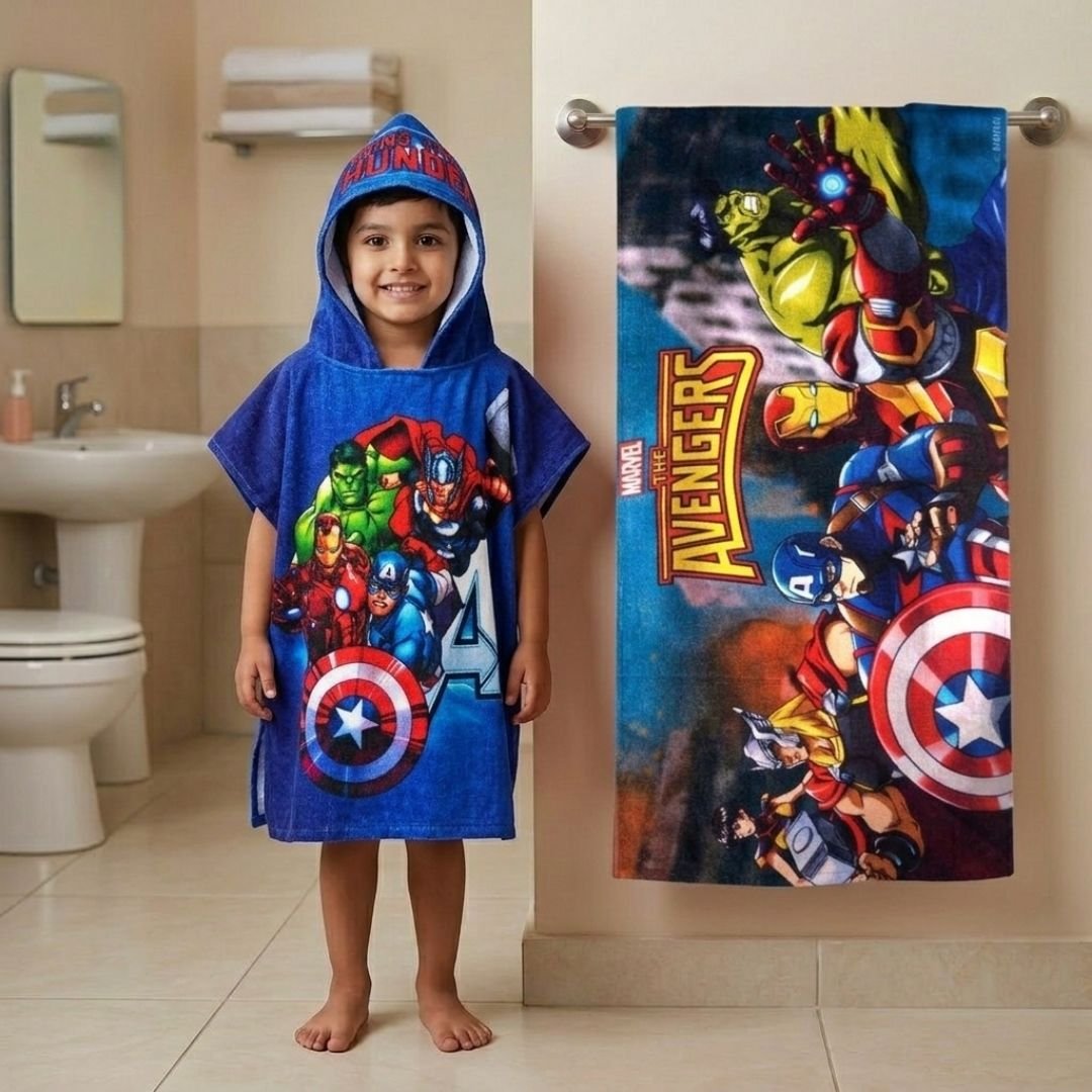 Marvel 'The - Avengers' Kids Hooded and Bath Towel Combo by Athom Living - Athom Living