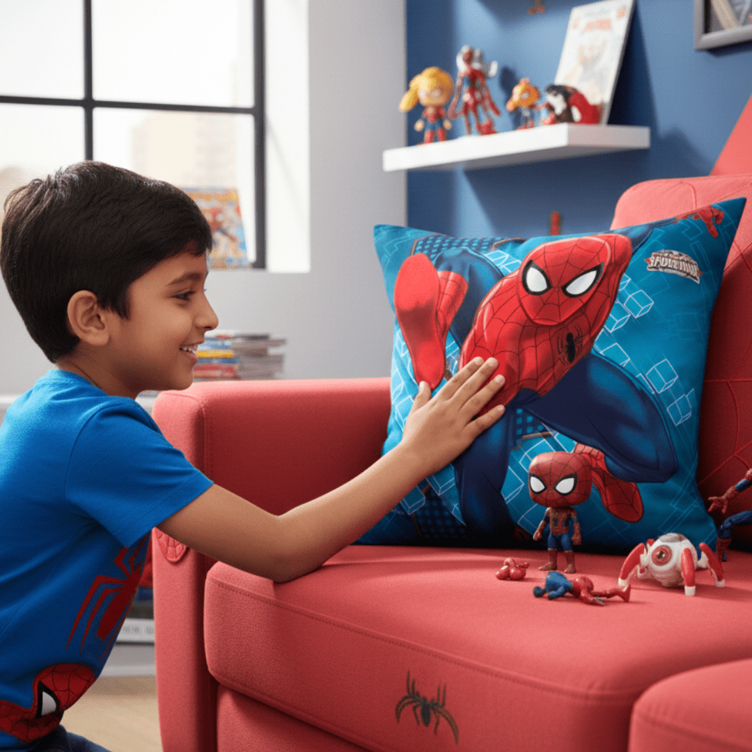 Marvel Ultimate Spiderman Cushion Cover by Athom Living - Athom Living