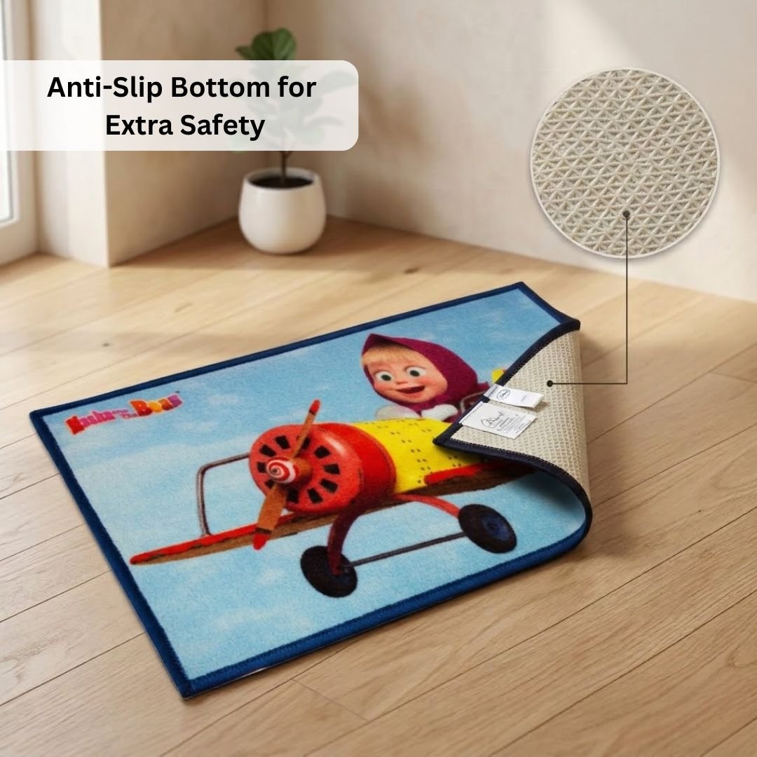 Masha and The Bear "Adventures with a Heart" Anti - Slip Kids Bathmat by Athom Living - Athom Living