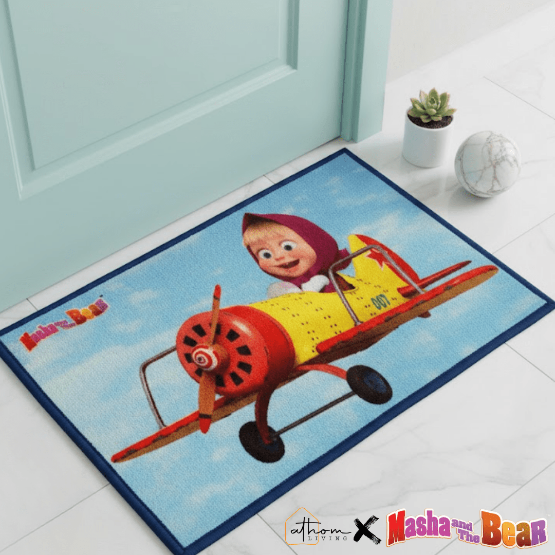 Masha and The Bear "Adventures with a Heart" Anti - Slip Kids Bathmat by Athom Living - Athom Living
