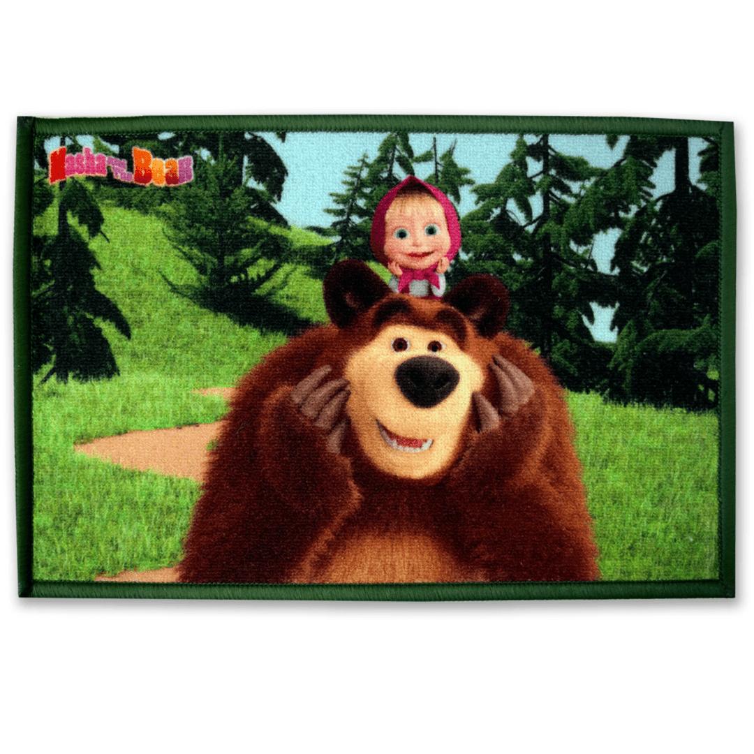 Masha and The Bear "Big Bear Little Trouble" Anti - Slip Kids Bathmat by Athom Living - Athom Living