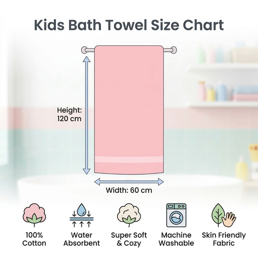 Masha and The Bear Kids Cotton Bath Towel by Athom Living - Athom Living