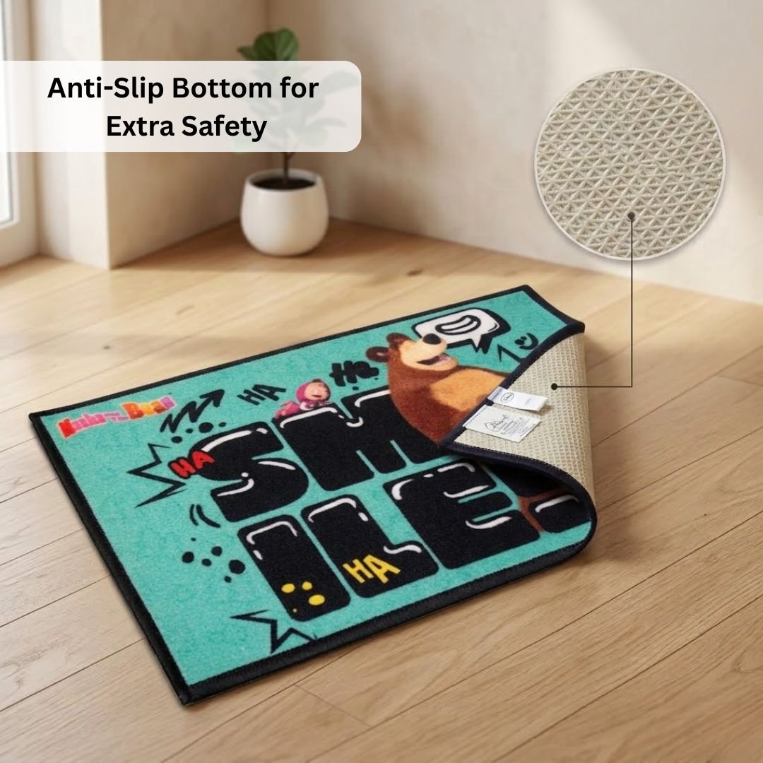 Masha and The Bear "Smile" Anti - Slip Kids Bathmat by Athom Living - Athom Living
