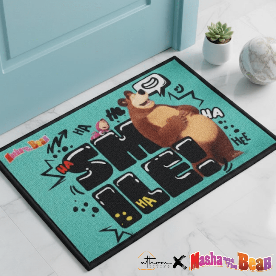 Masha and The Bear "Smile" Anti - Slip Kids Bathmat by Athom Living - Athom Living