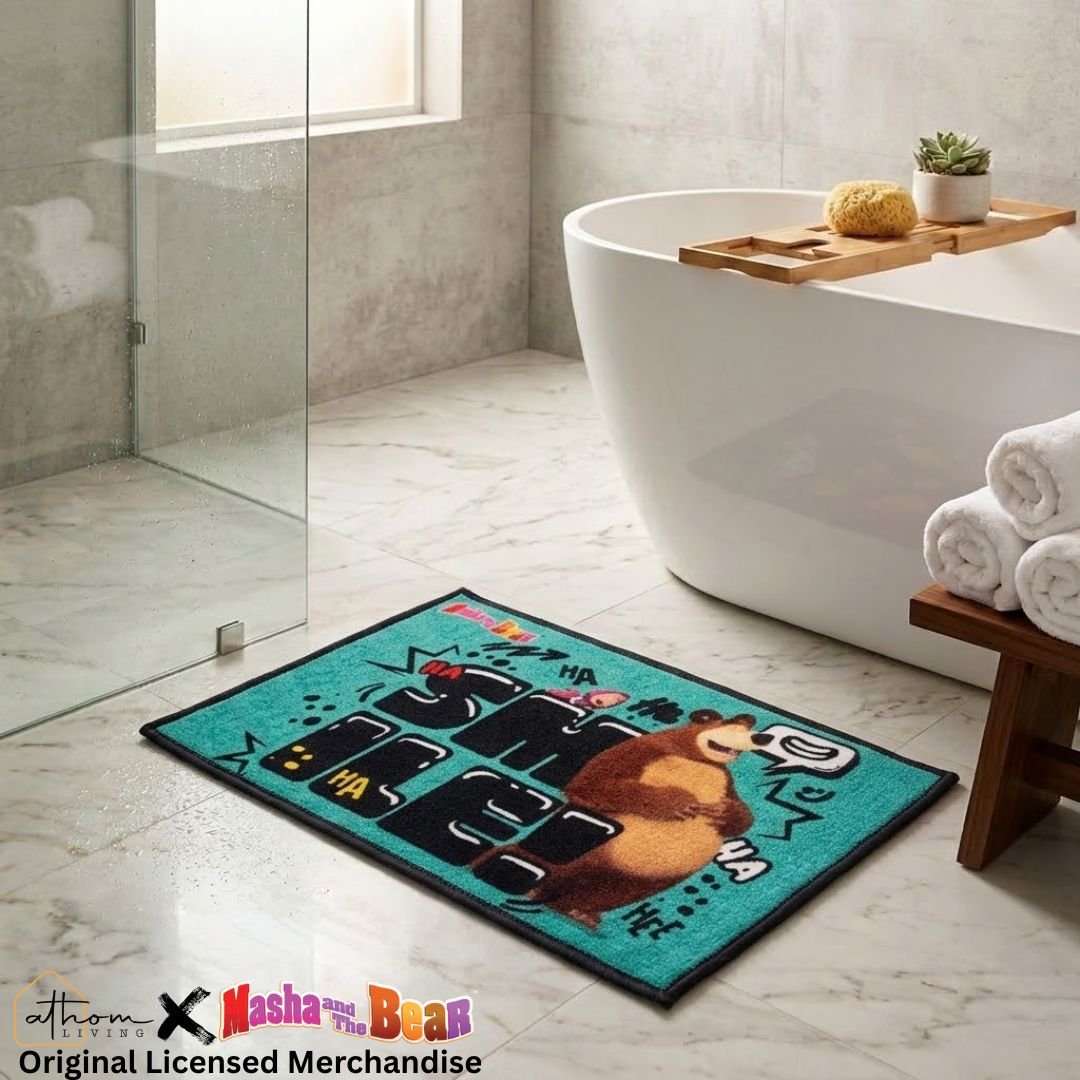 Masha and The Bear "Smile" Anti - Slip Kids Bathmat by Athom Living - Athom Living