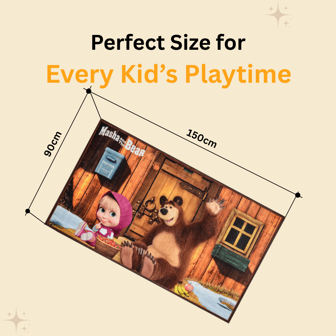 Masha And The Bear Themed Kids Carpet(90x150cm) by Athom Living - Athom Living
