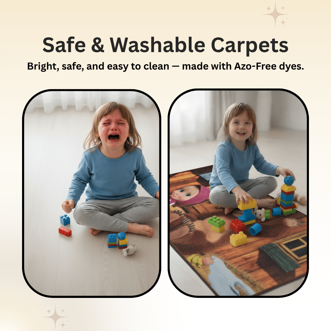 Masha And The Bear Themed Kids Carpet(90x150cm) by Athom Living - Athom Living