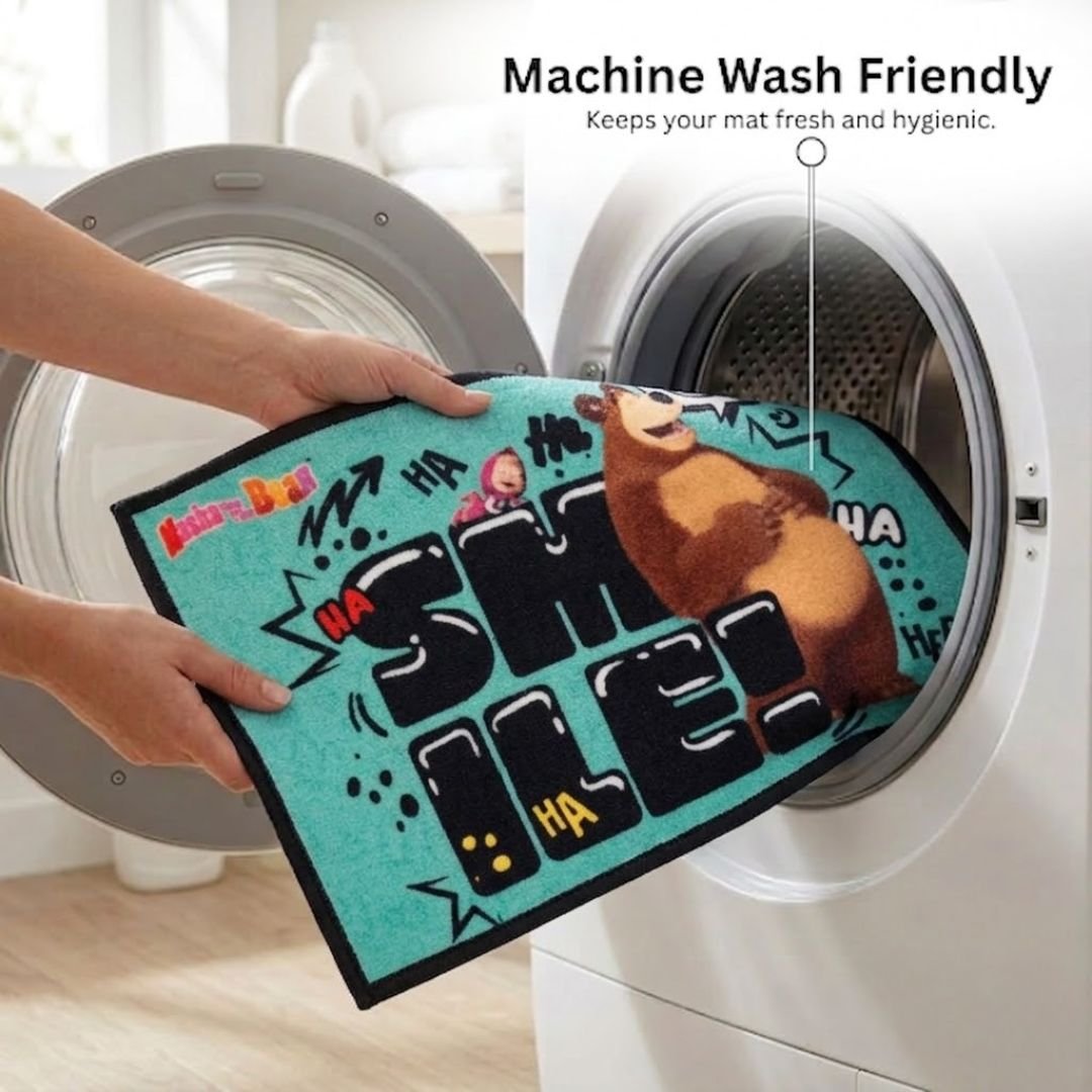 Masha & The Bear Anti - Slip Bathmat – Set of 2 – "Smiles, Giggles & Good Times" by Athom Living - Athom Living