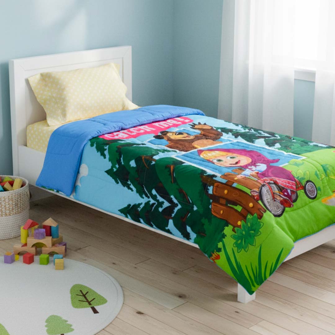 Masha & The Bear Kids Comforter - Single – "You Will Never Catch Me" by Athom Living - Athom Living
