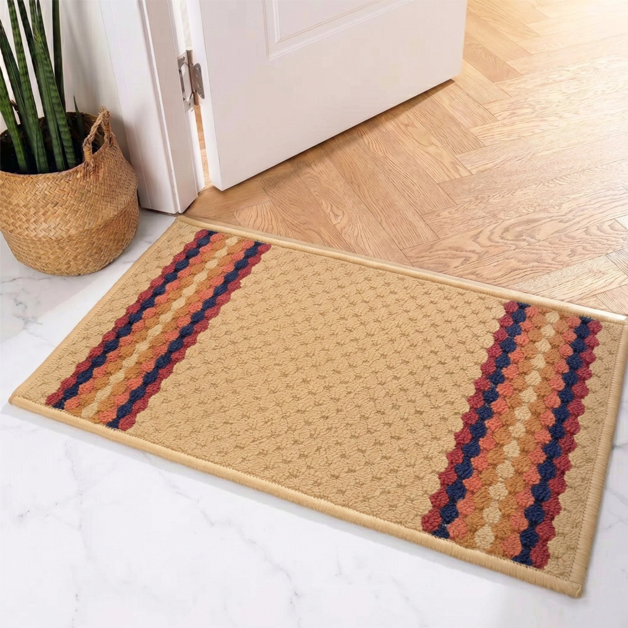 Maxmin Beige Color Anti Slip Doormat by Athom Living - Athom Living
