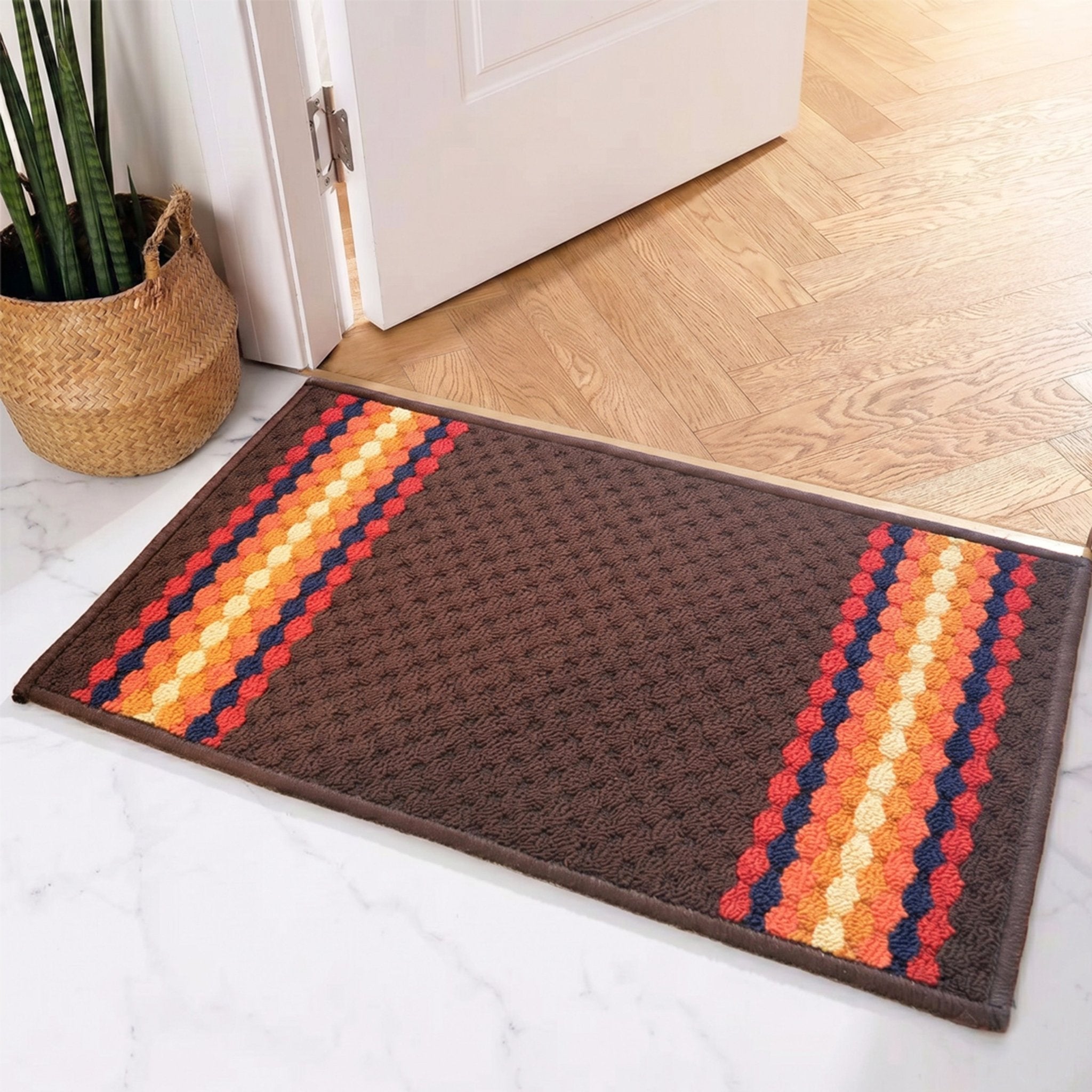 Maxmin Brown Color Anti Slip Doormat by Athom Living - Athom Living