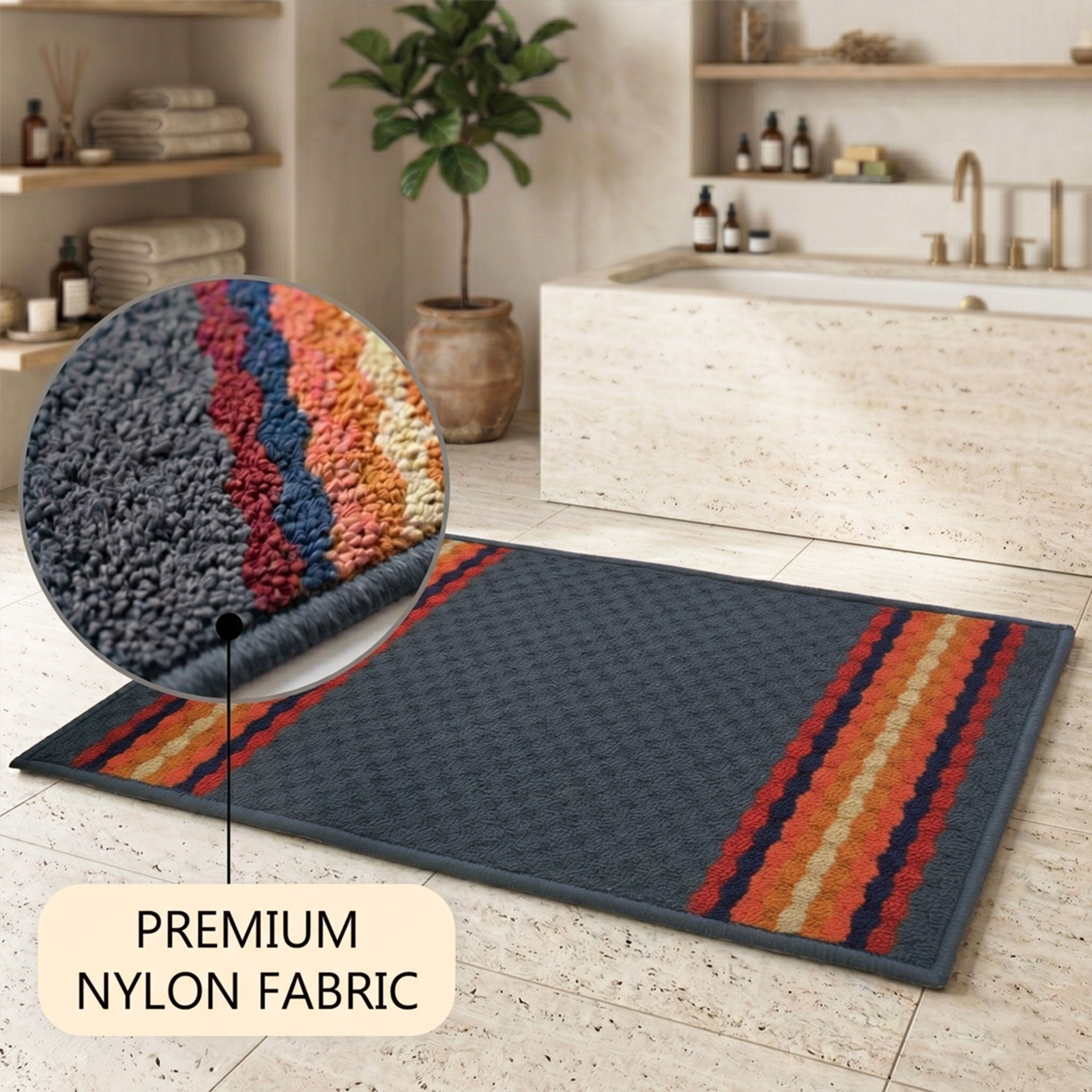 Maxmin Grey Color Anti Slip Doormat by Athom Living - Athom Living