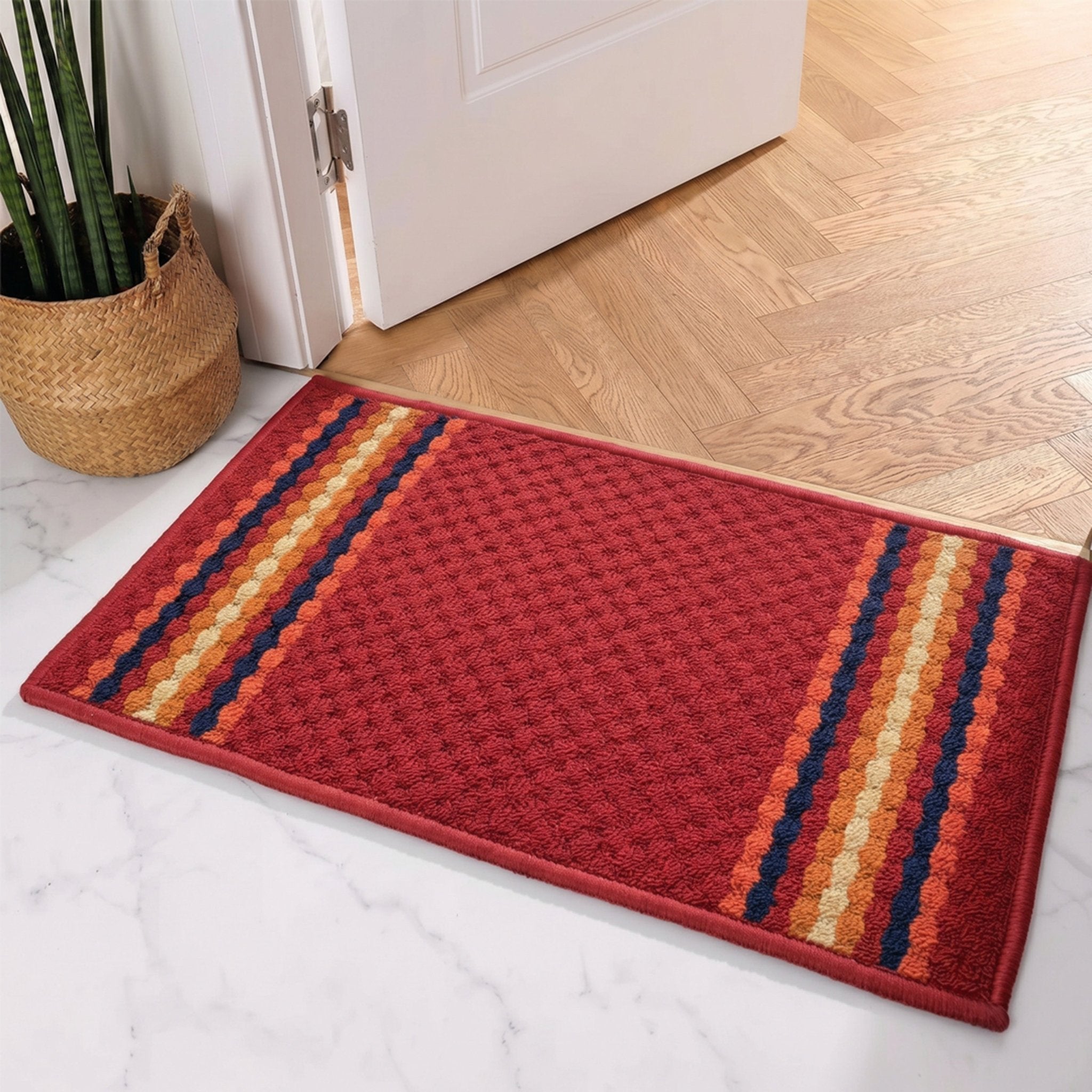Maxmin Maroon Color Anti Slip Doormat by Athom Living - Athom Living