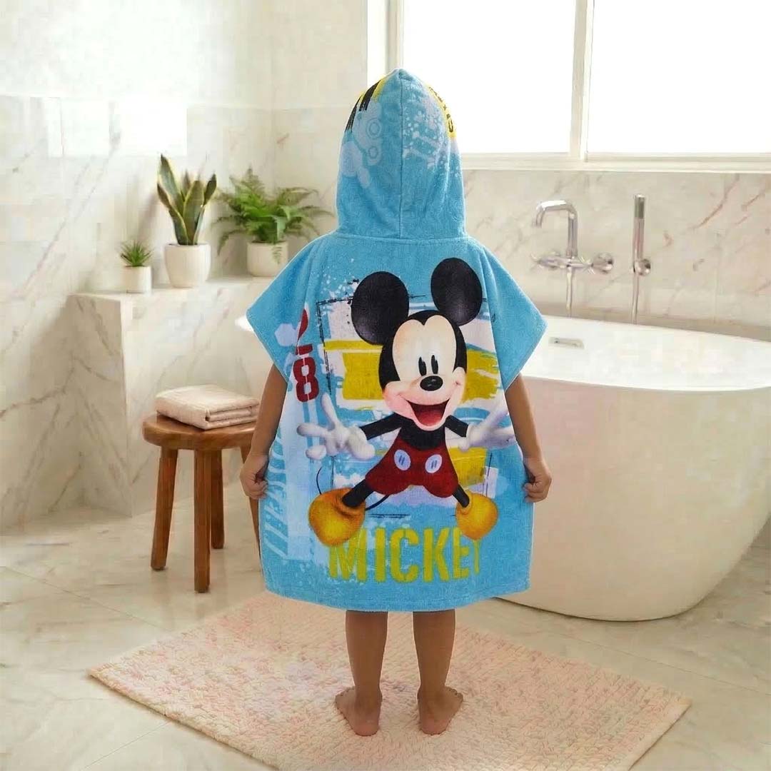Mickey Blue Kids Hooded and Bath Towel Combo by Athom Living - Athom Living
