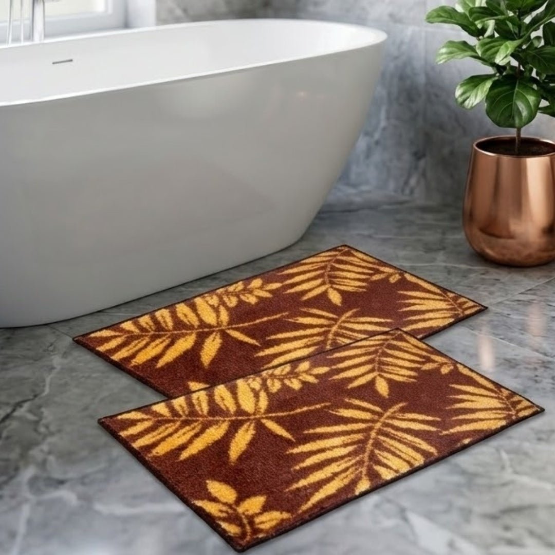 Micro Designer Soft Anti - Slip Bath Mat Set of 2 by Athom Living - Athom Living
