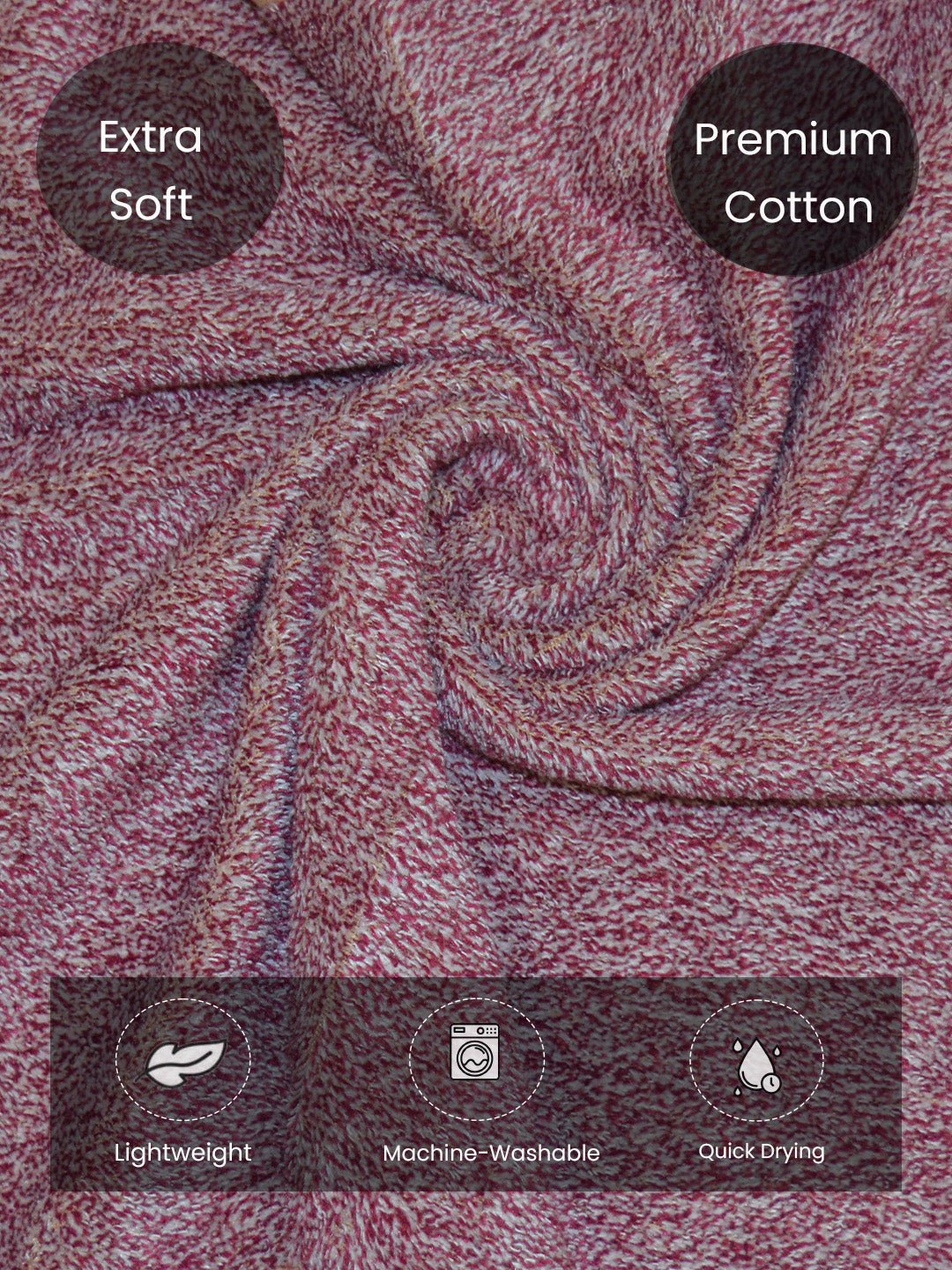 Milange Marron Color Soft Cotton Hand Towels - Pack of 4 by Athom Living - Athom Living