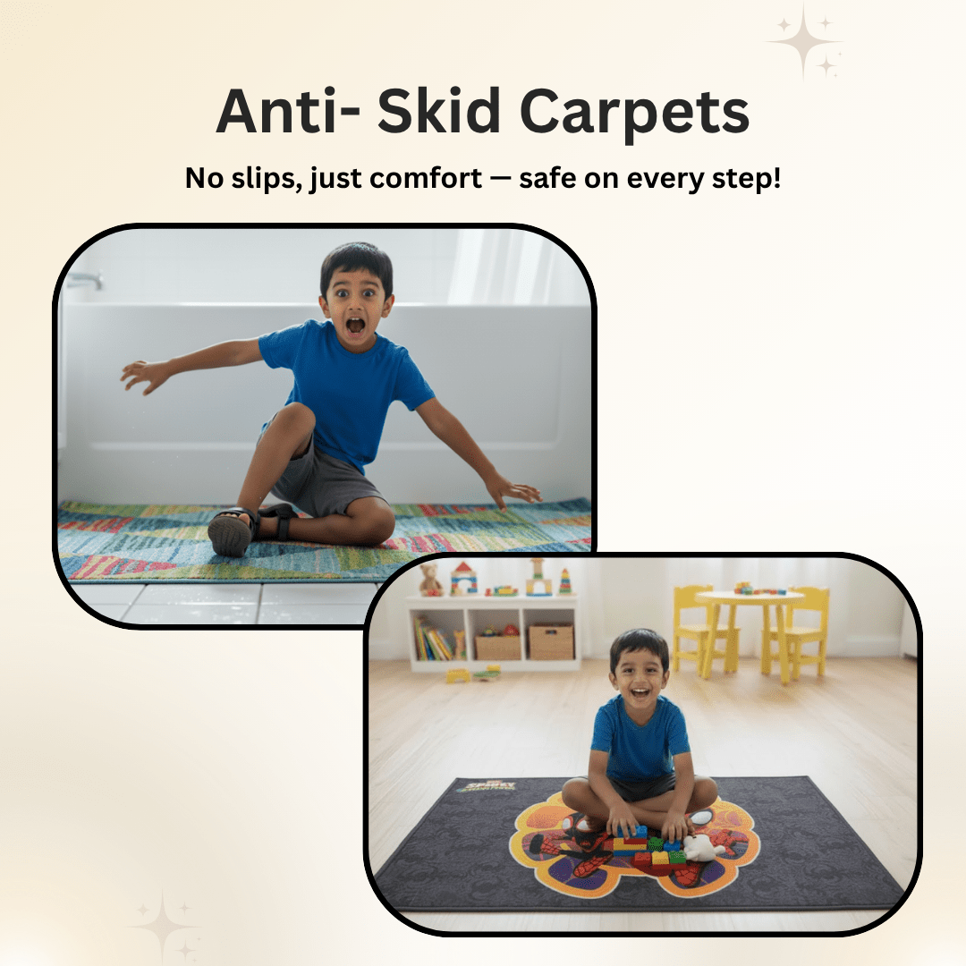 Mini Spidey Themed Kids Carpet(90x150cm) by Athom Living - Athom Living