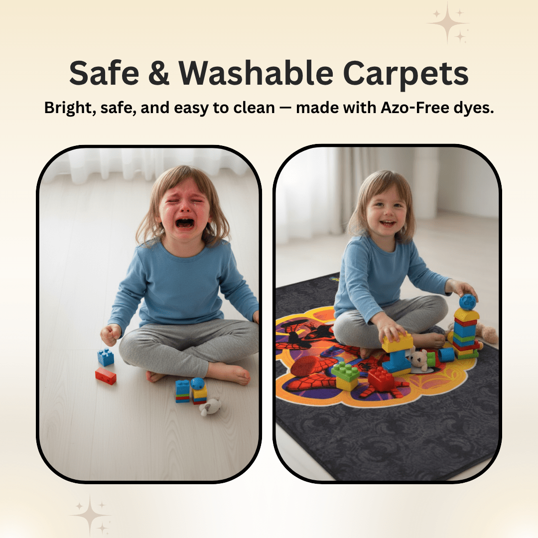 Mini Spidey Themed Kids Carpet(90x150cm) by Athom Living - Athom Living