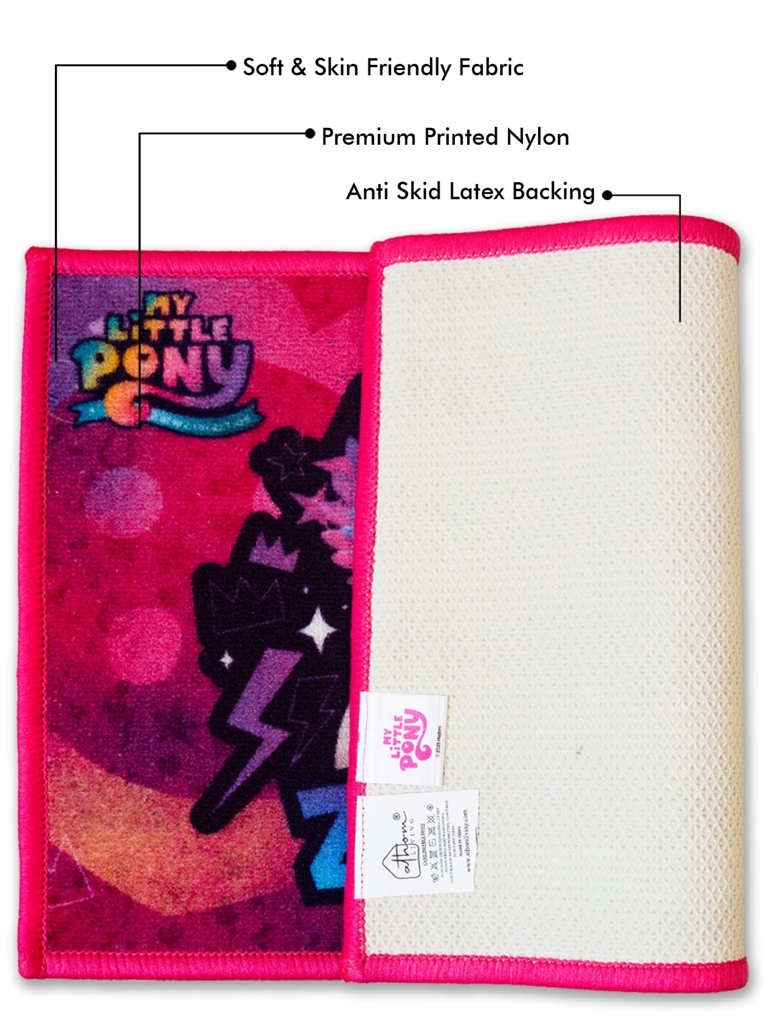 My Little Pony Anti - Slip Bath Mat – Set of 2 – "Magical Steps for Happy Hearts" by Athom Living - Athom Living