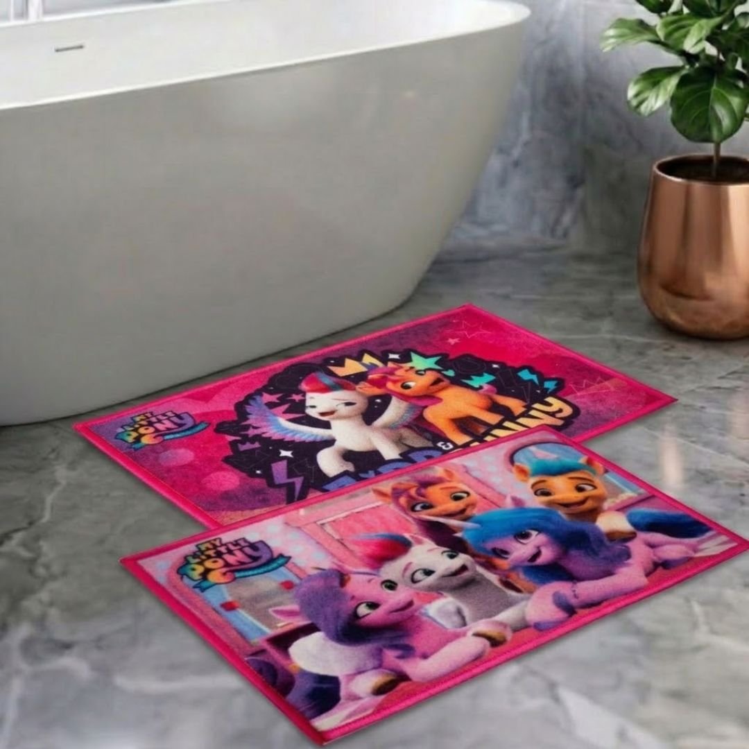 My Little Pony Anti - Slip Bath Mat – Set of 2 – "Magical Steps for Happy Hearts" by Athom Living - Athom Living