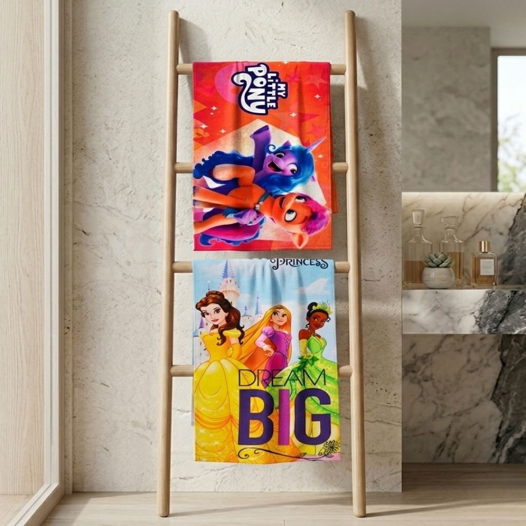 My Little Pony & Disney Princess Themed Kids Bath Towel by Athom Living - Athom Living