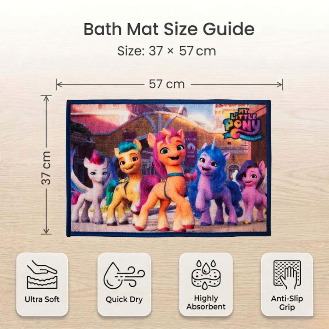 My Little Pony "Funny Time" Anti - Skid Kids Bathmat by Athom Living - Athom Living