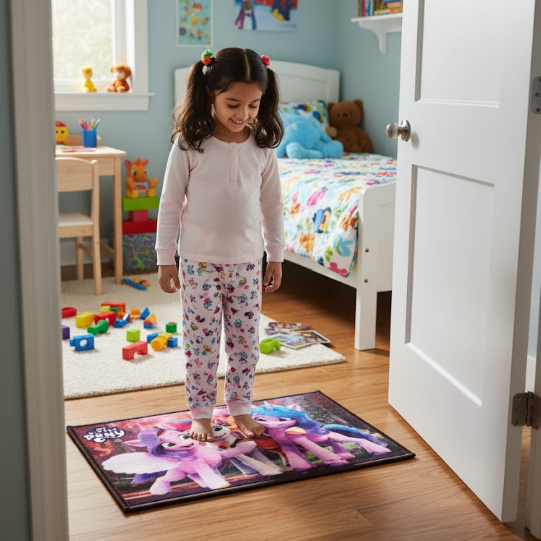 My Little Pony Kids Bath Towel and Kids Doormat by Combo - Pack of 2 by Athom Living - Athom Living