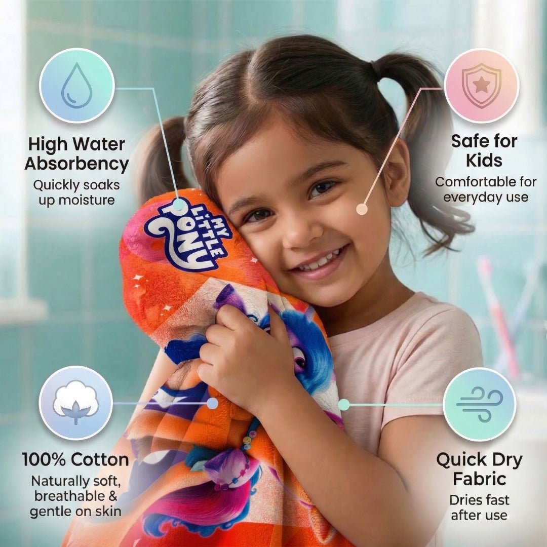 My Little Pony Kids Cotton Bath Towel - Soft & Vibrant by Athom Living - Athom Living