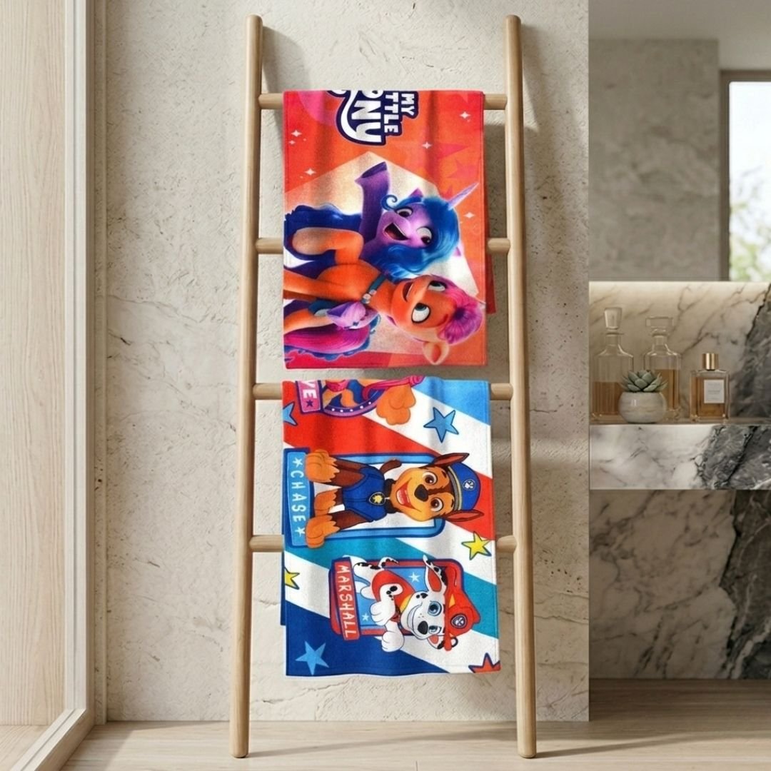 My Little Pony & Paw Patrol Kids Bath Towel - Soft, Fun & Absorbent by Athom Living - Athom Living