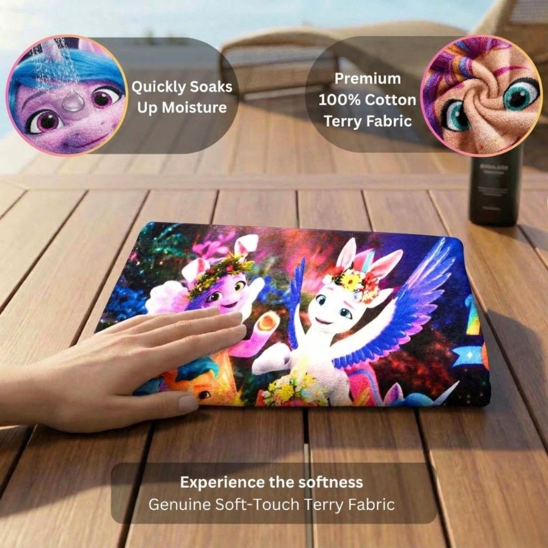 My Little Pony Pink Kids Bath Towel Soft & Absorbent by Athom Living - Athom Living