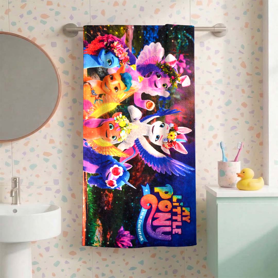 My Little Pony Pink Kids Bath Towel Soft & Absorbent by Athom Living - Athom Living