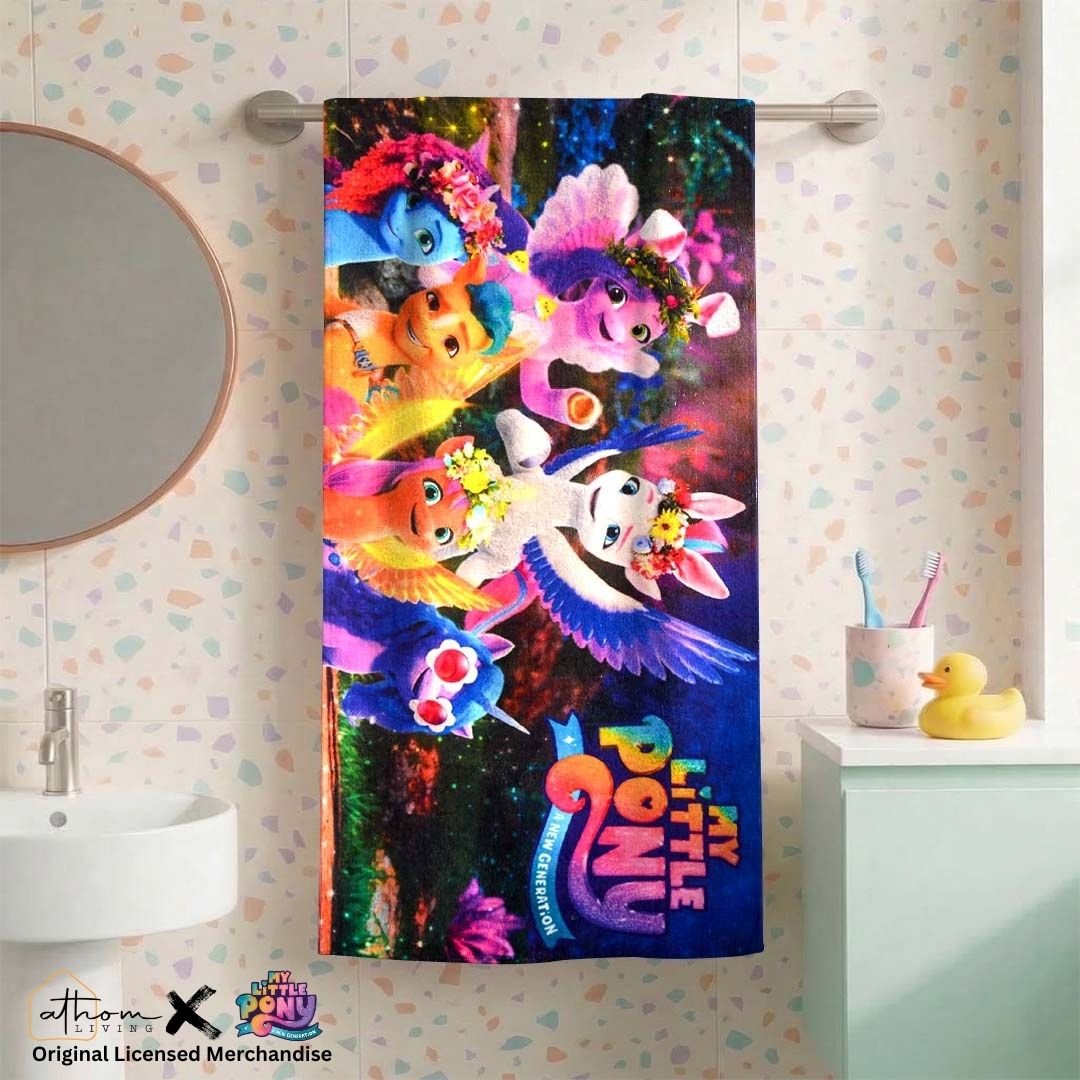 My Little Pony Pink Kids Bath Towel Soft & Absorbent by Athom Living - Athom Living