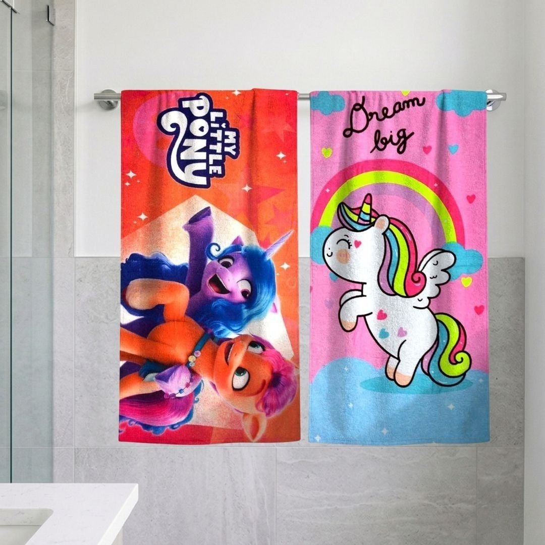My Little Pony "Unicorn - Dream Big" Kids Bath Towel Combo - Pack of 2 by Athom Living - Athom Living